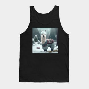 Cute Christmas Llama Tank Top